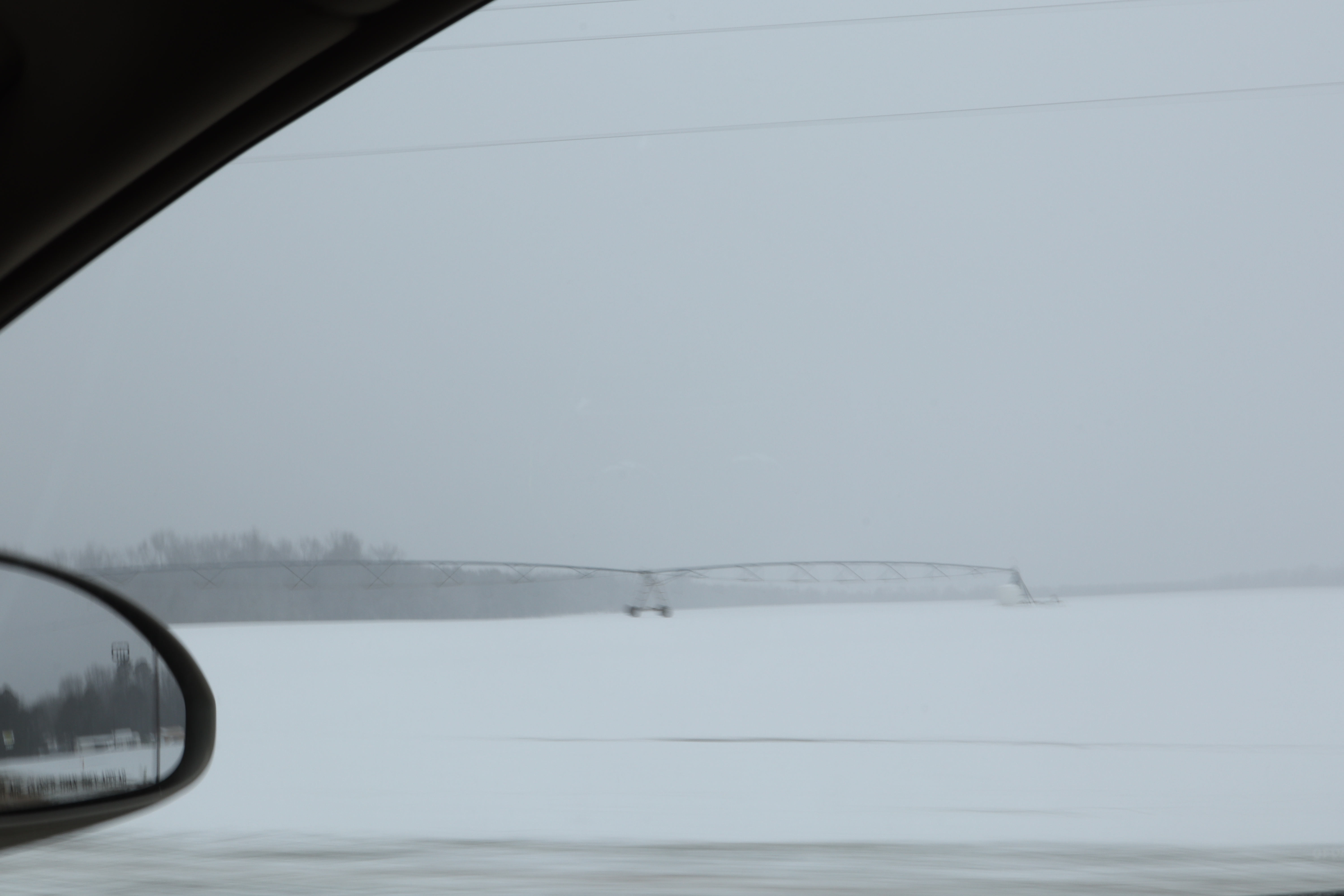 Snow in a field